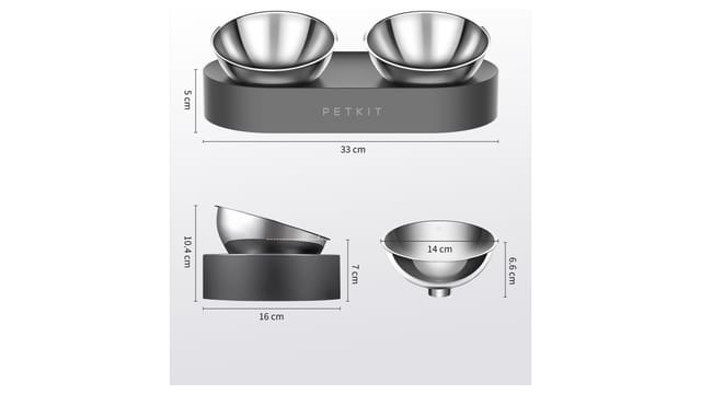 Petkit Cybertail raised stainless steel cat bowl